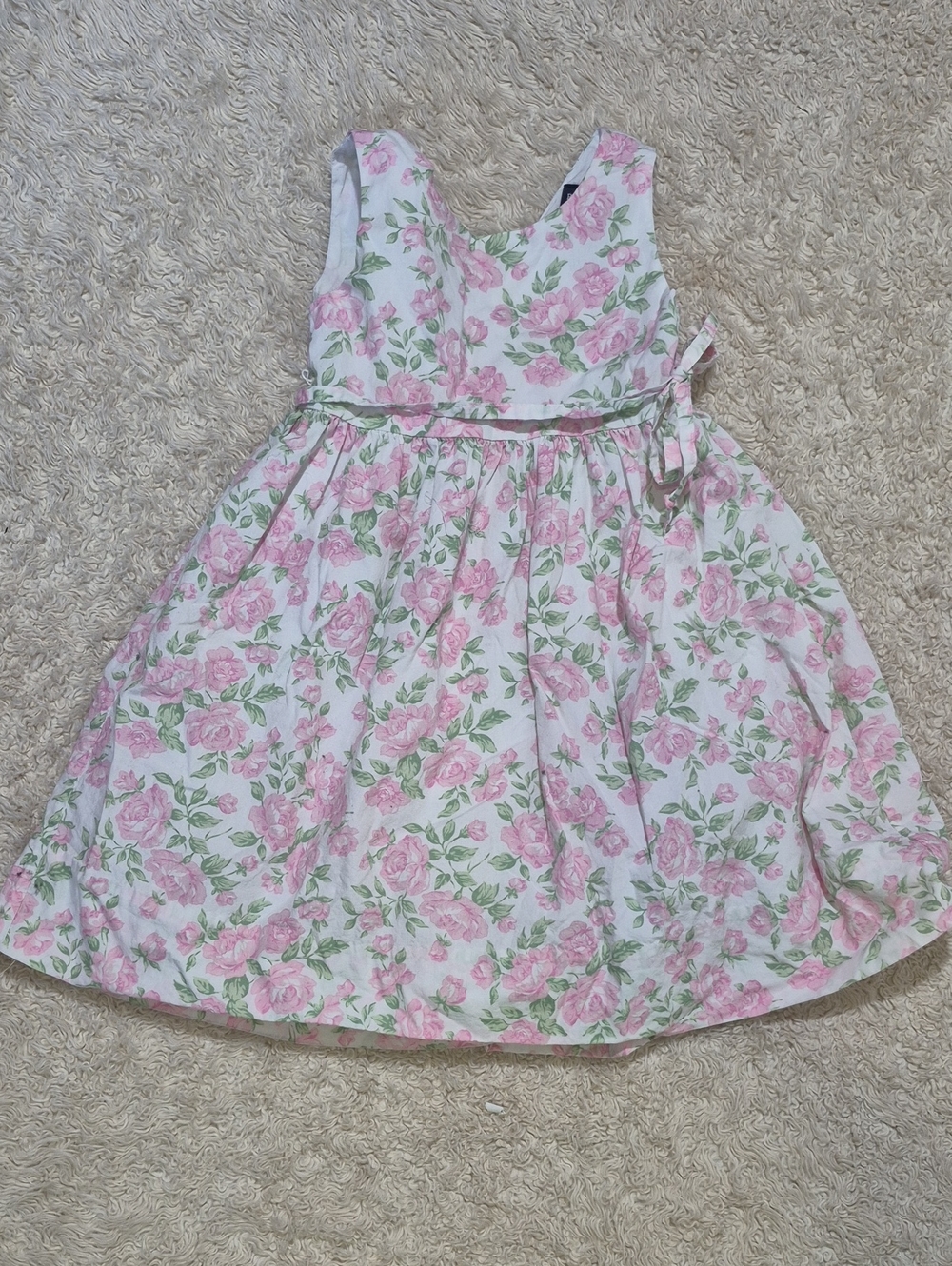 RALPH LAUREN Rose Print Wrap Dress 3T Cottagecore Toddler Girl Floral Sundress